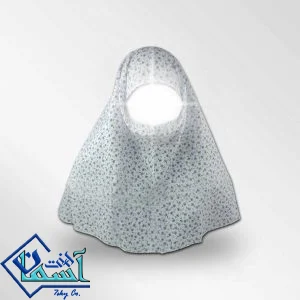 مقنعه سفید گلدار
